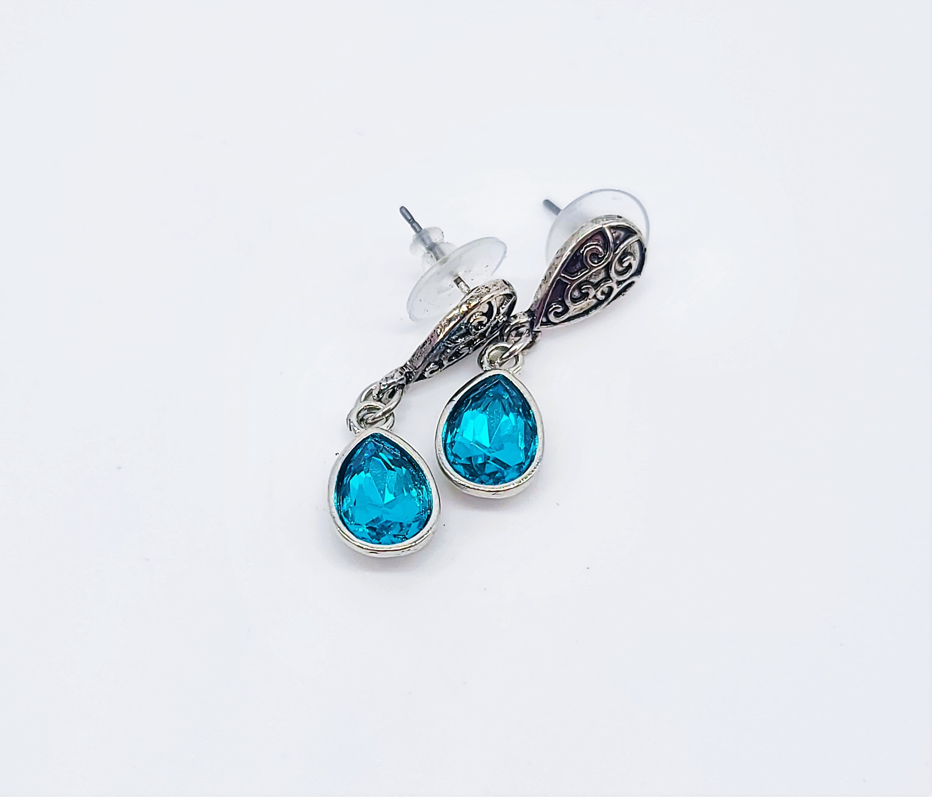 Light blue hot sale teardrop earrings