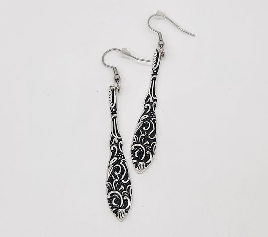 Silver Intricate Spoon Earrings