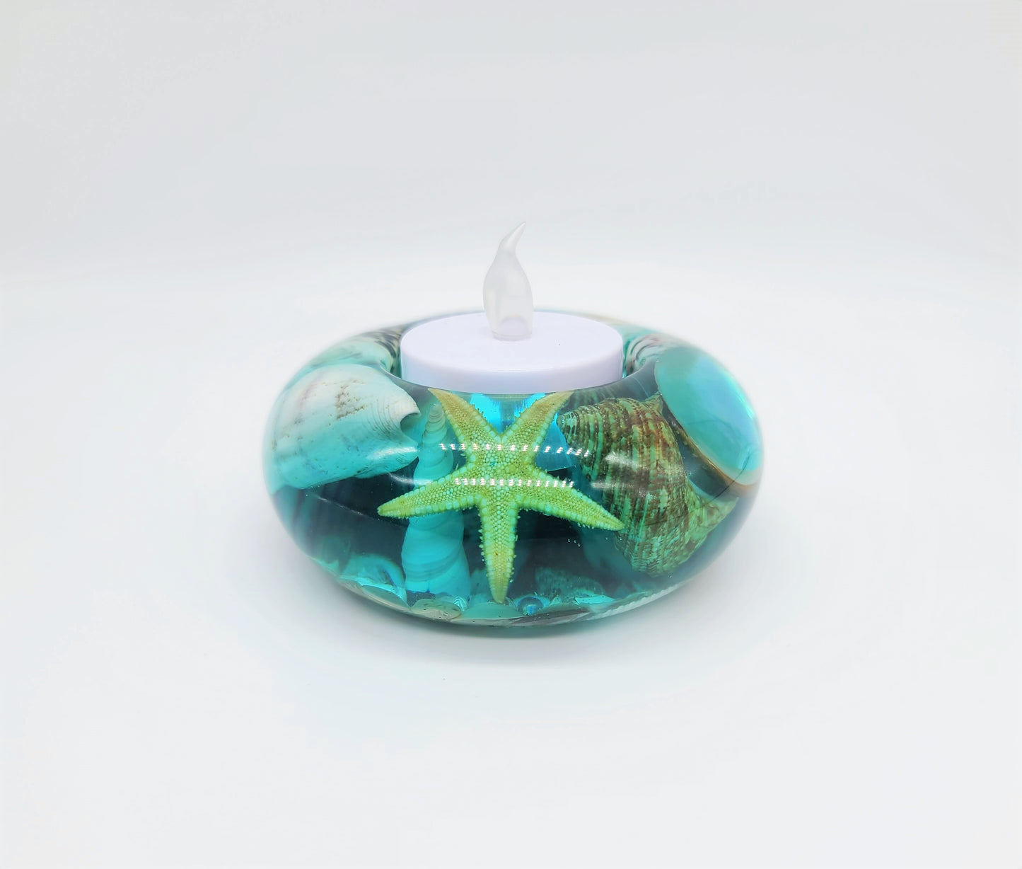 Small Oval / Round Seascape Candle Holder