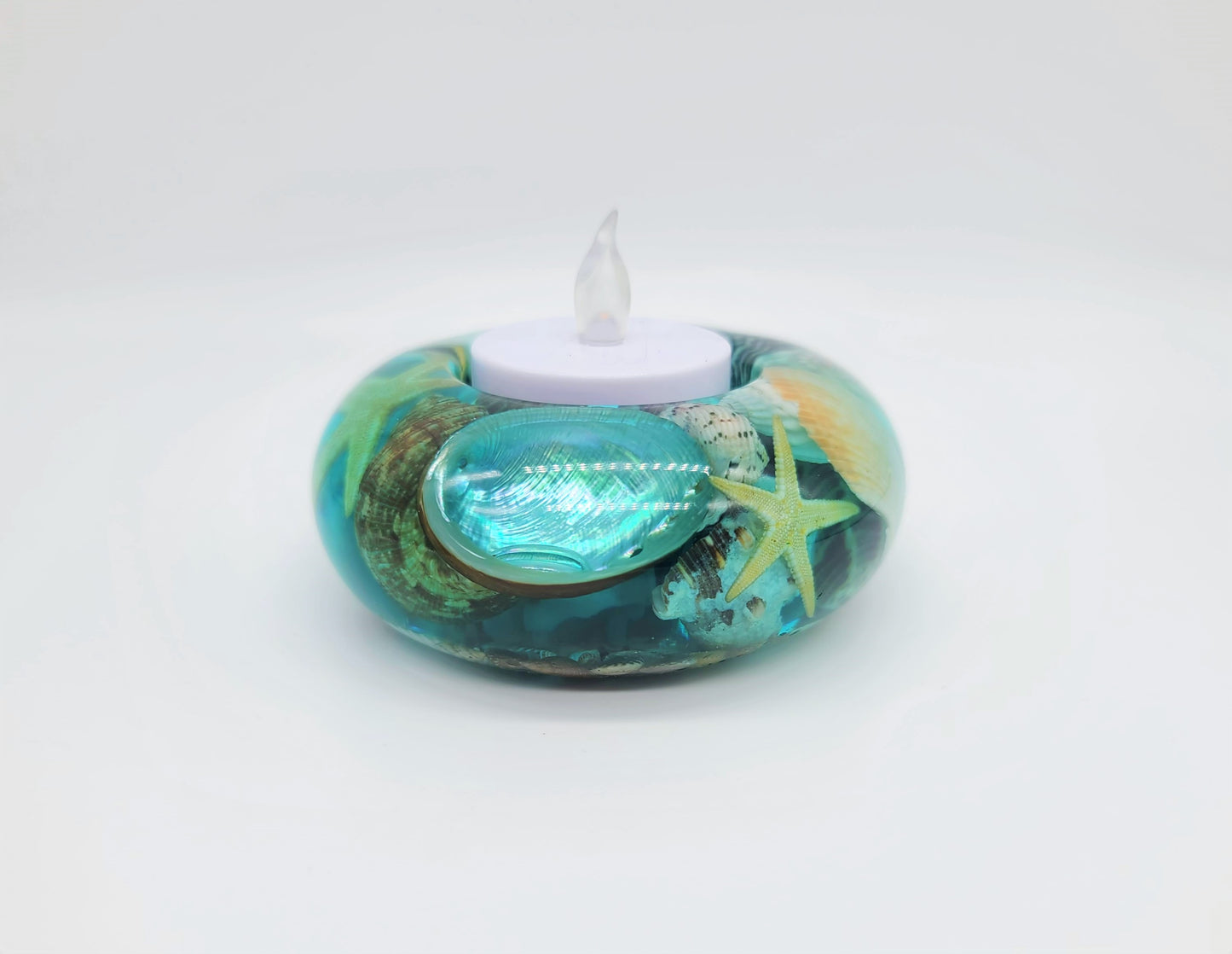 Small Oval / Round Seascape Candle Holder