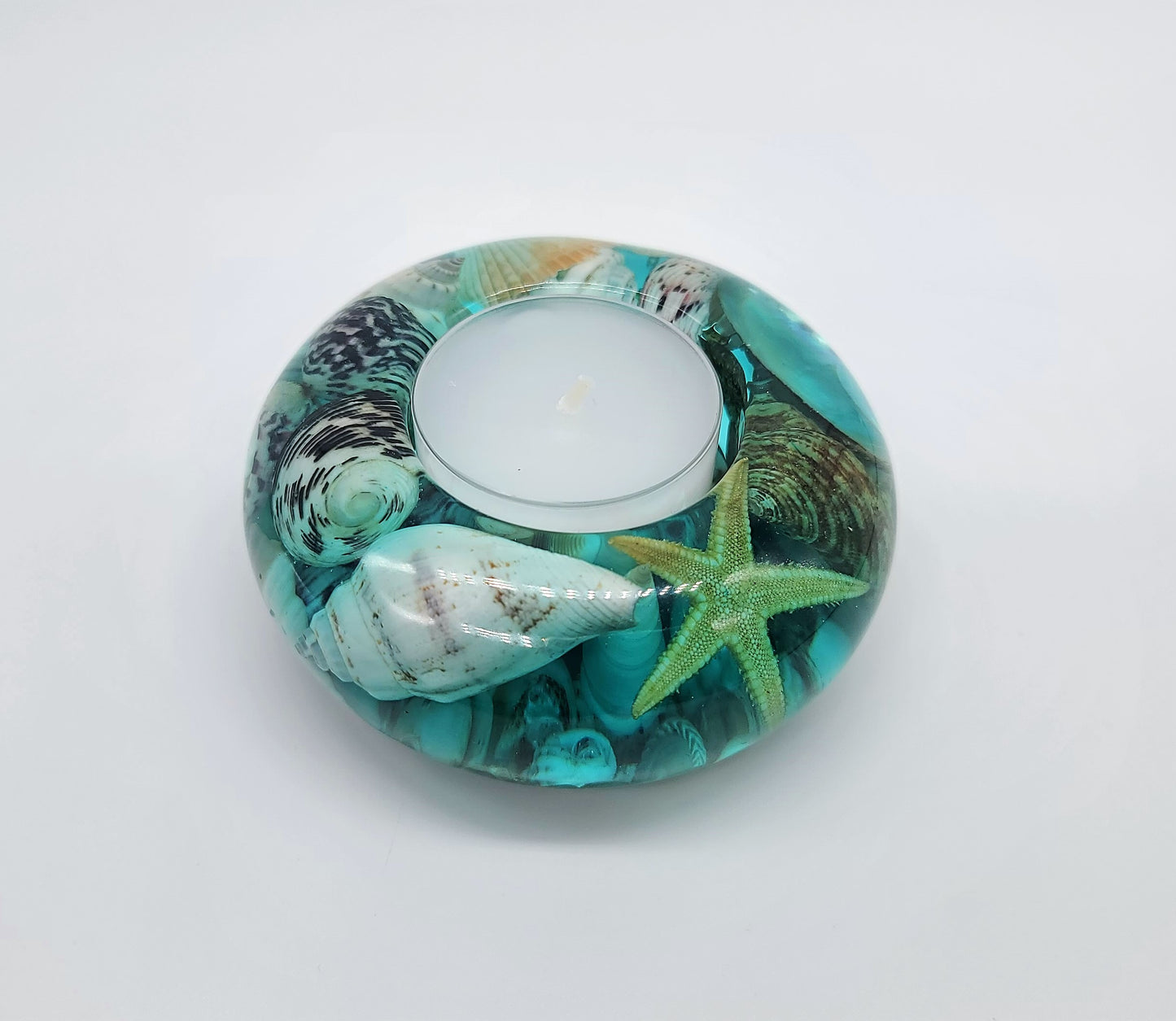 Small Oval / Round Seascape Candle Holder