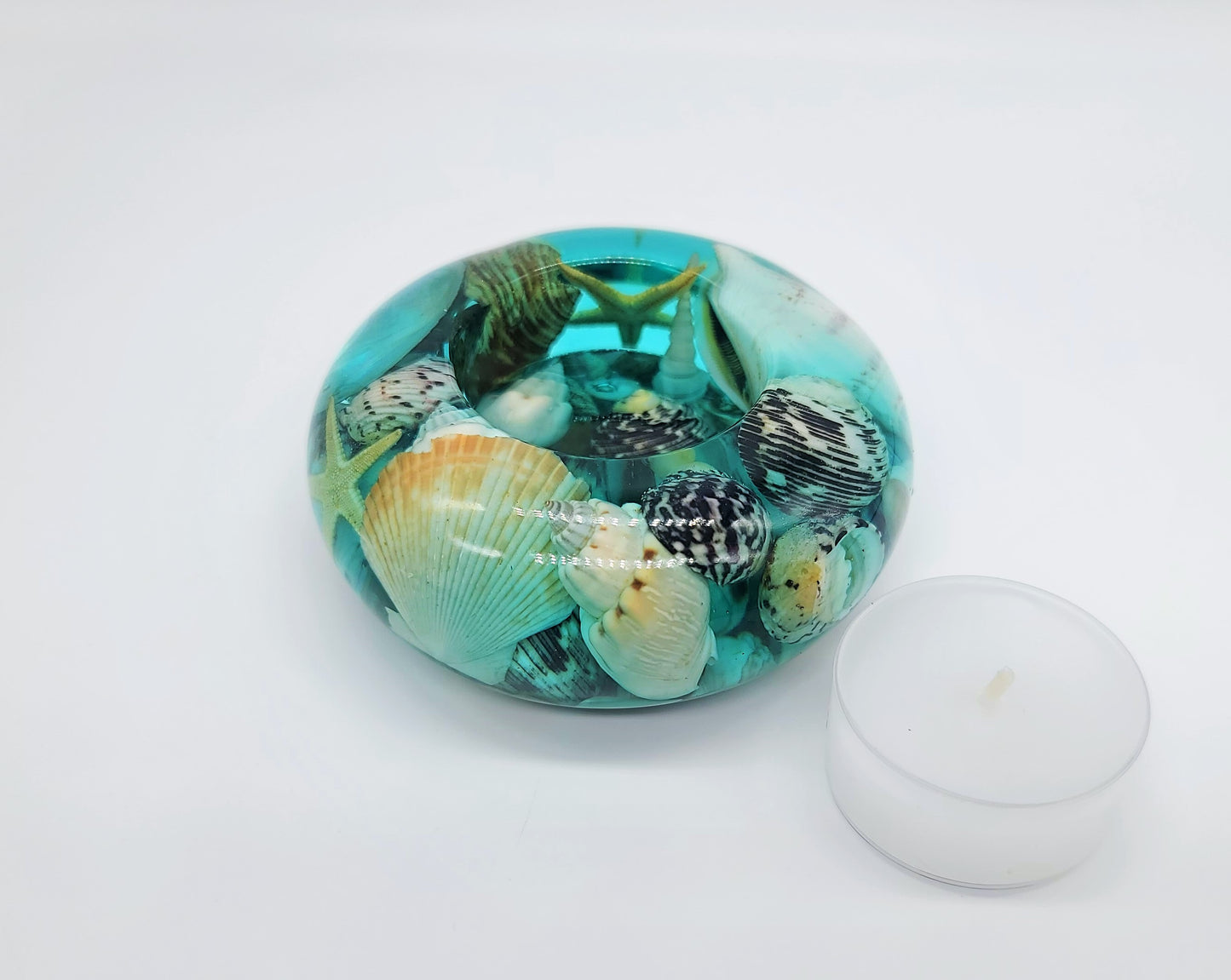 Small Oval / Round Seascape Candle Holder