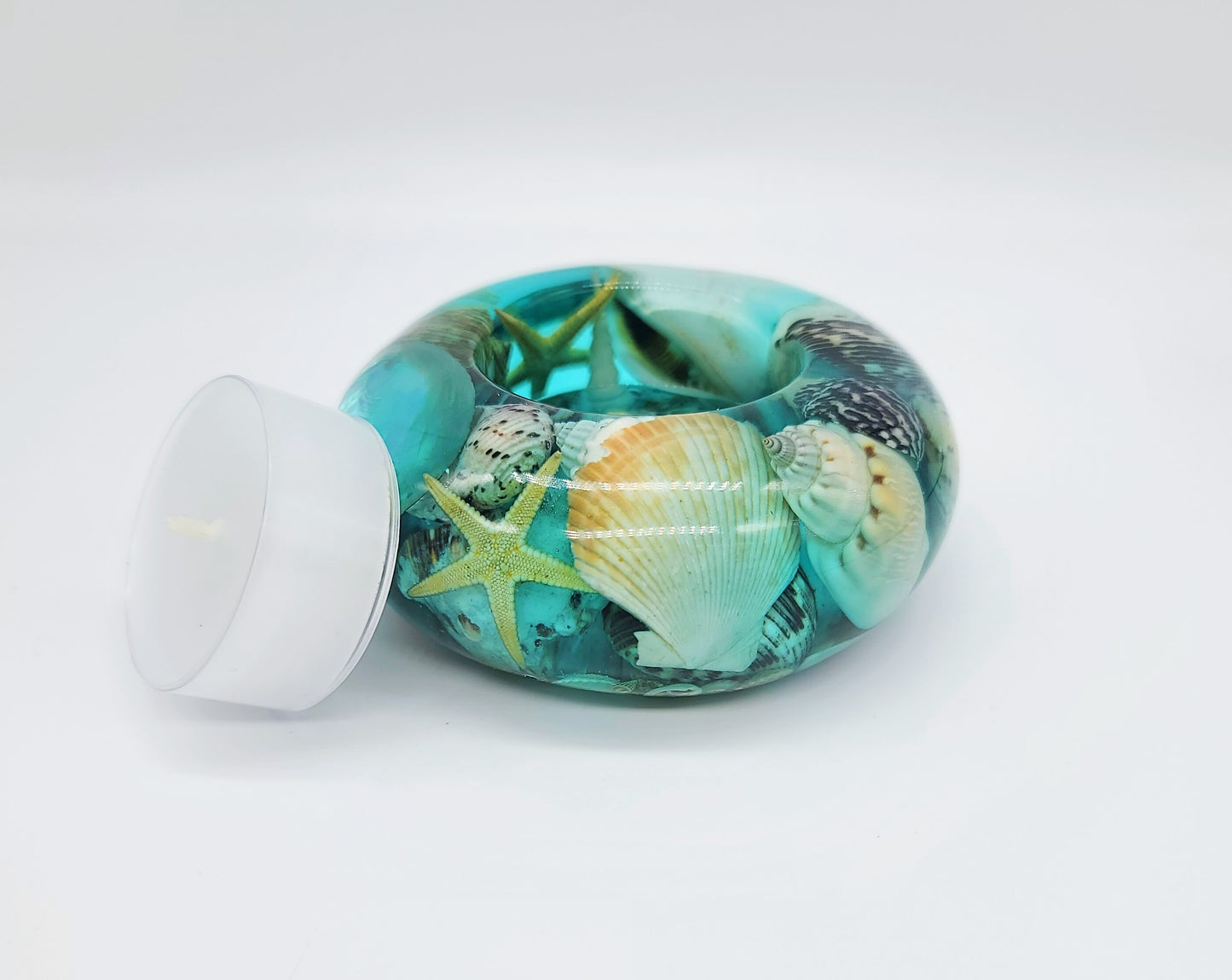 Small Oval / Round Seascape Candle Holder