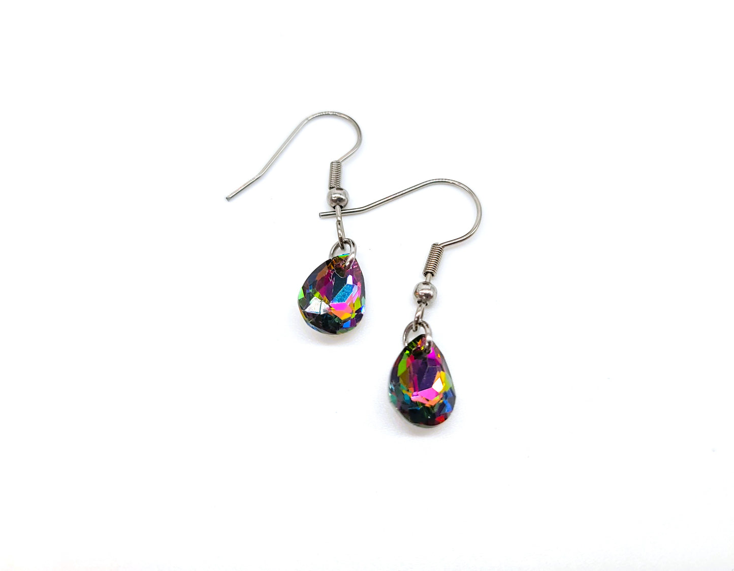 Gemstone Teardrop Dangle Earrings