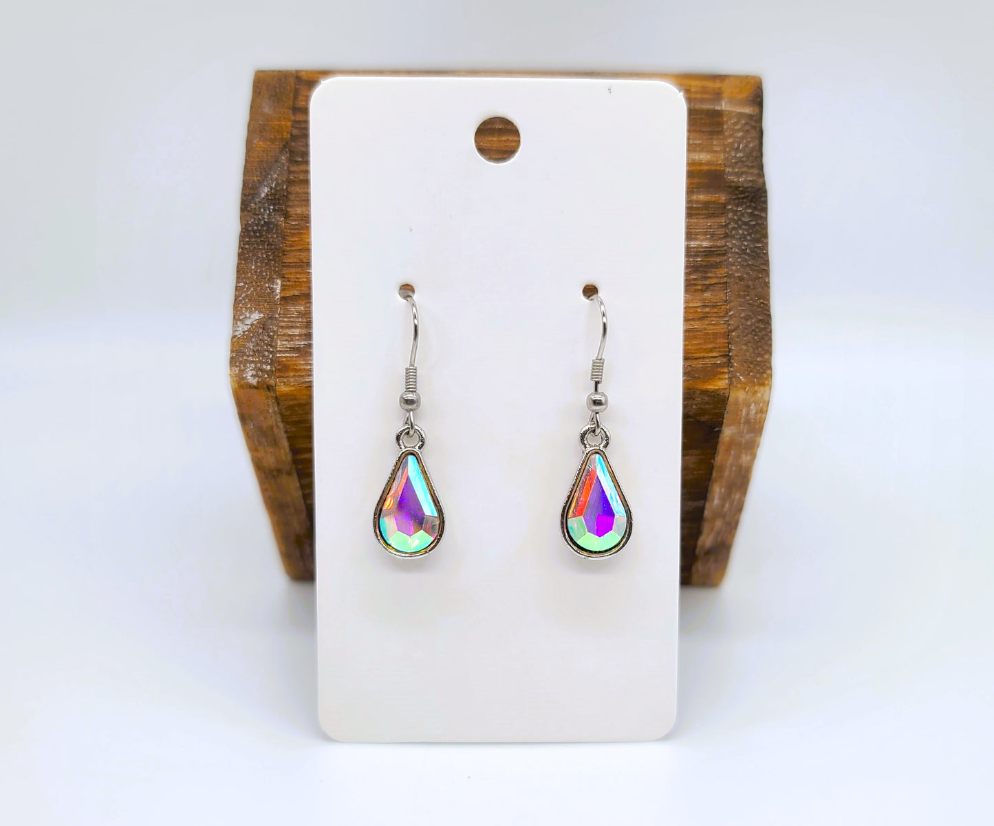 Gemstone Teardrop Dangle Earrings