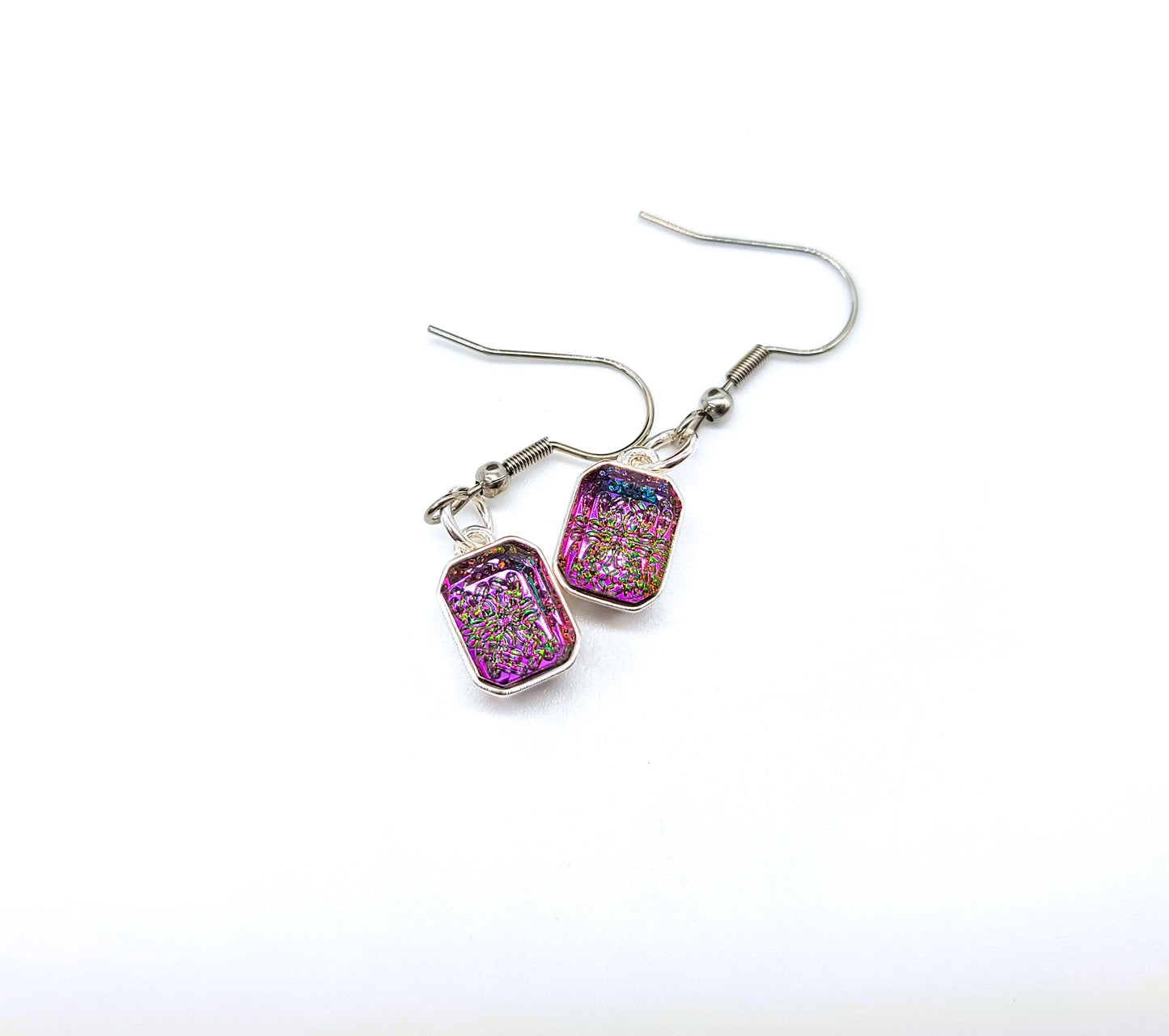 Purple Iridescent Earrings