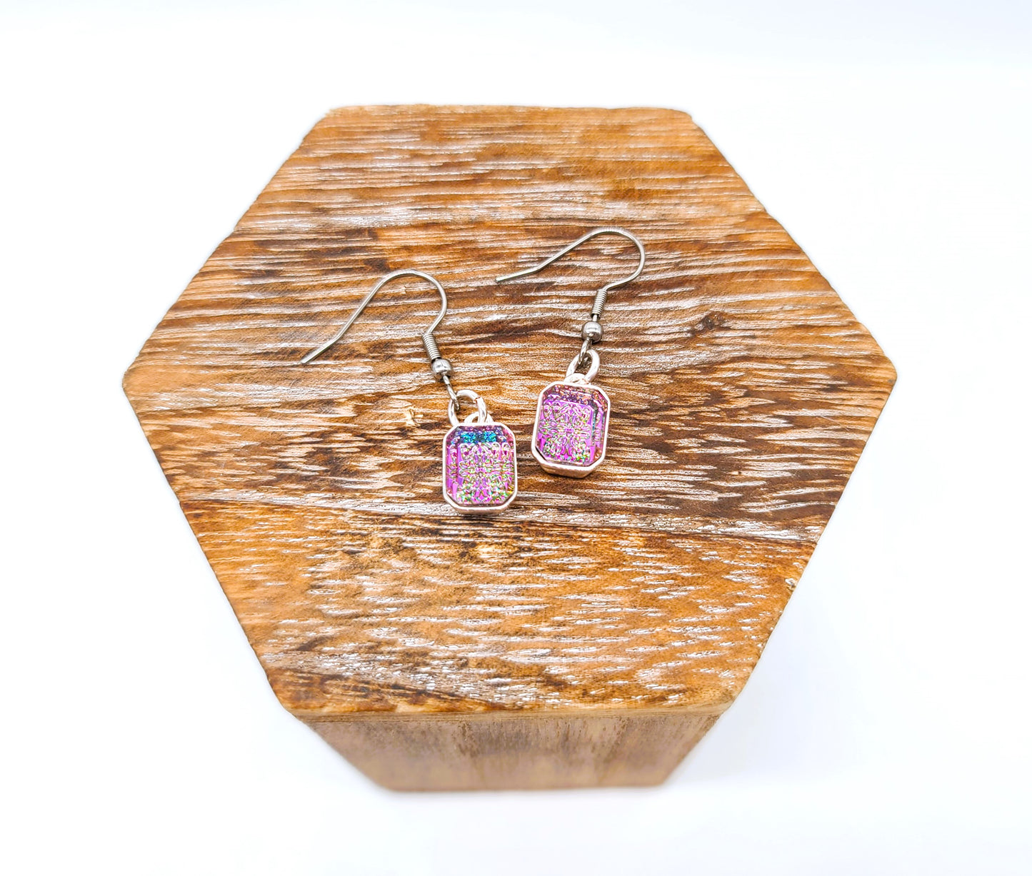 Purple Iridescent Earrings