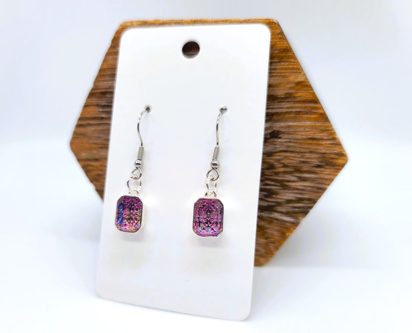 Purple Iridescent Earrings