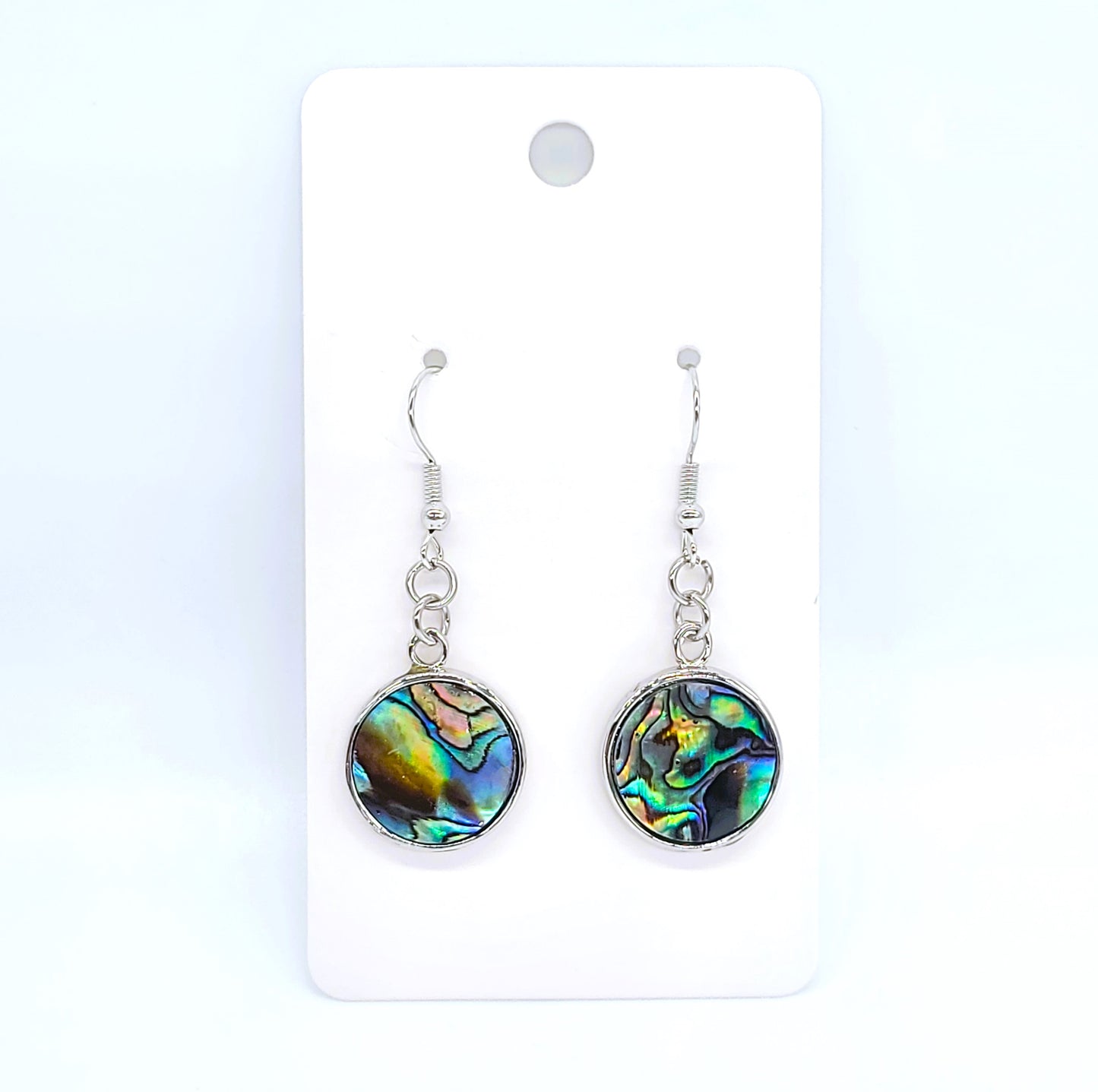 Blue Abalone / Paua Seashell Earrings