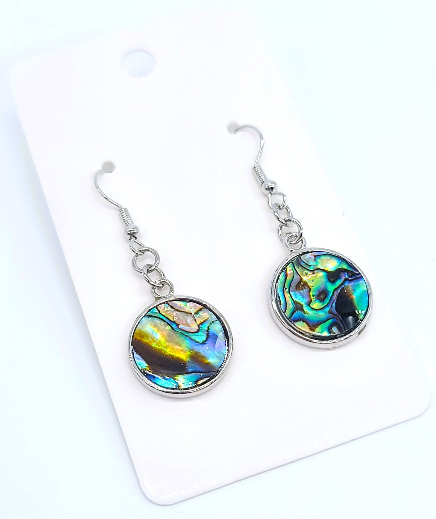 Blue Abalone / Paua Seashell Earrings