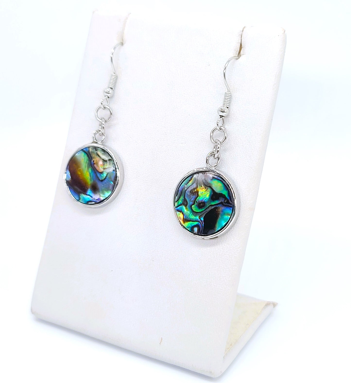 Blue Abalone / Paua Seashell Earrings