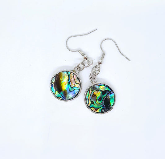 Blue Abalone / Paua Seashell Earrings