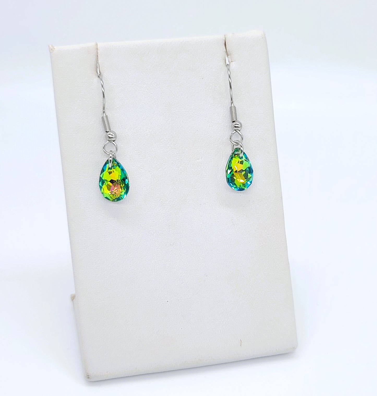 Gemstone Teardrop Dangle Earrings