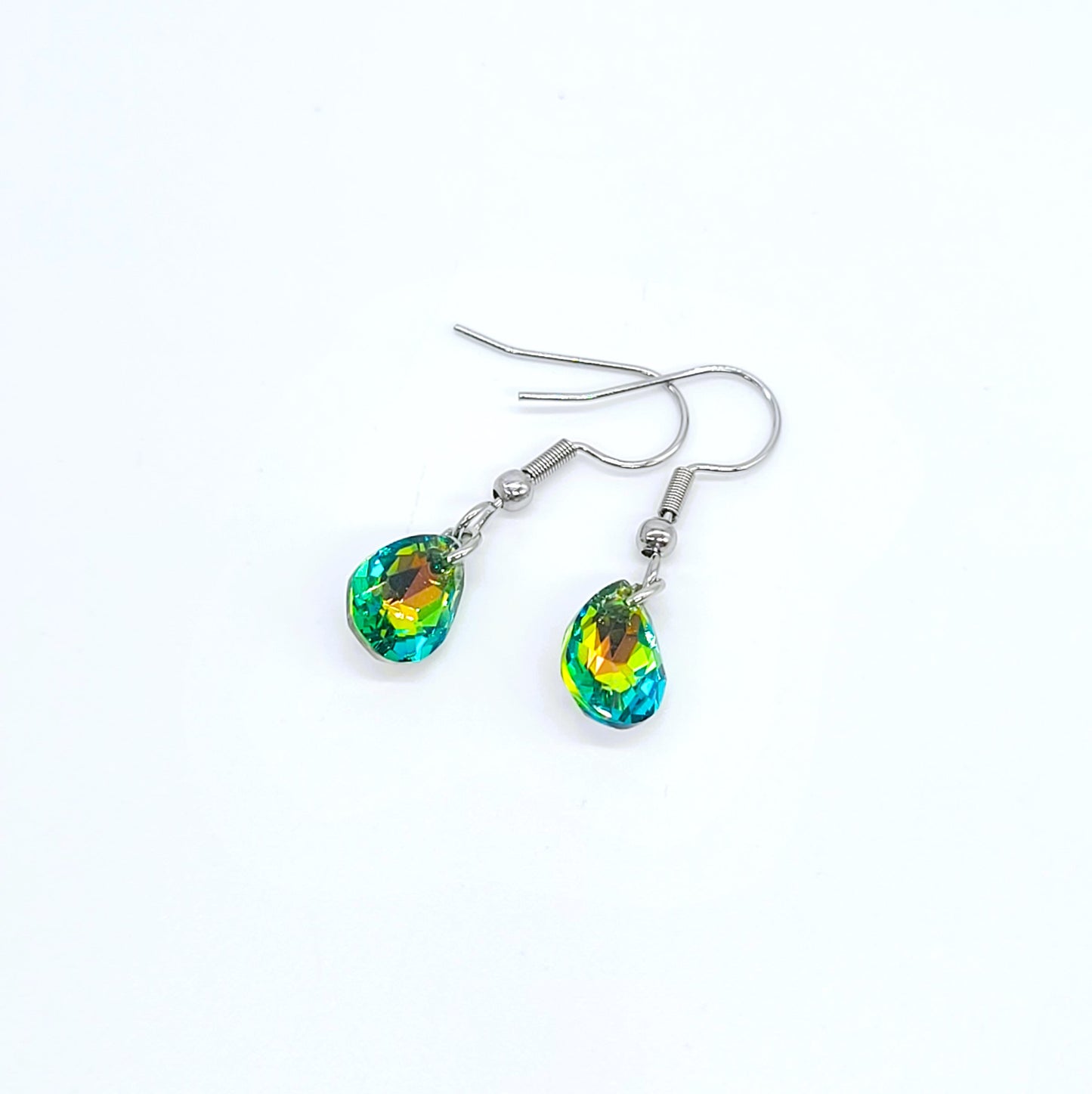 Gemstone Teardrop Dangle Earrings