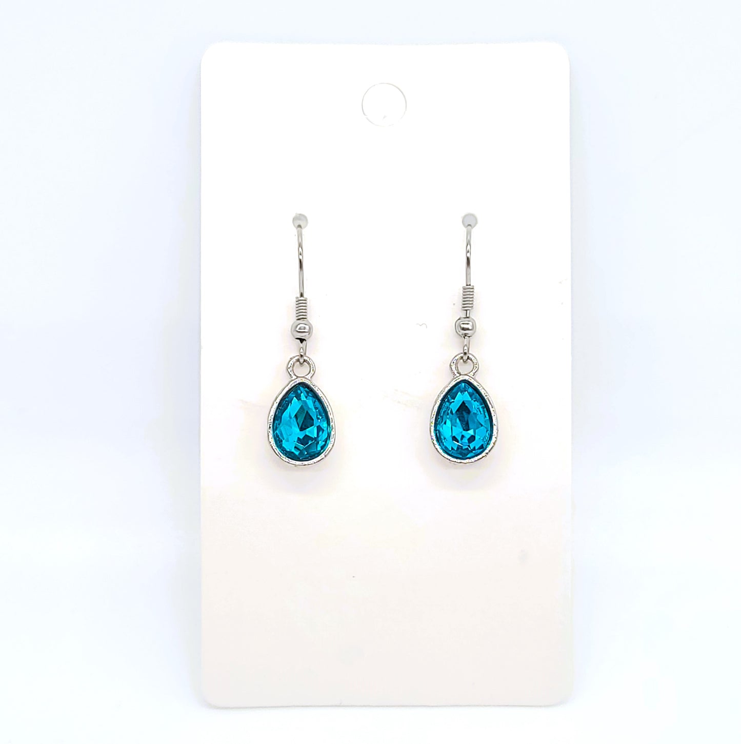 Gemstone Teardrop Dangle Earrings