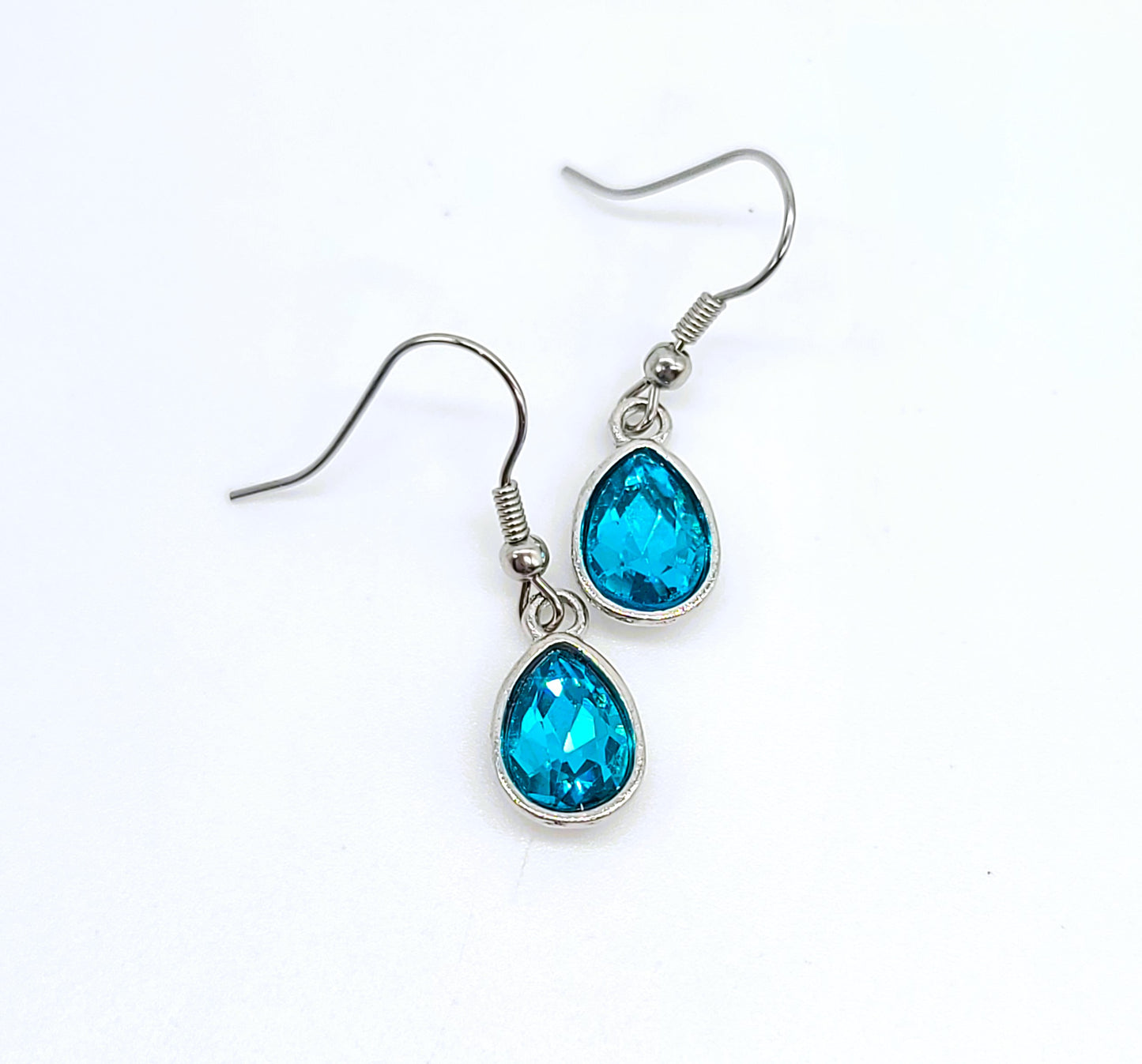 Gemstone Teardrop Dangle Earrings