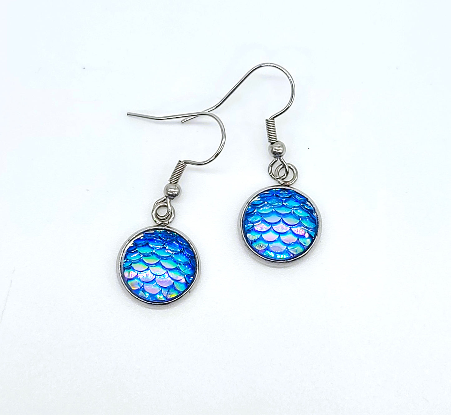 Iridescent Mermaid Scale Earrings