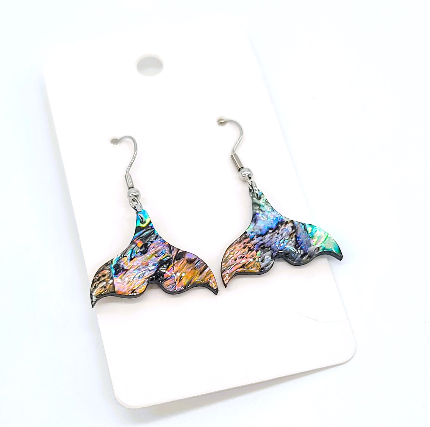 Abalone Mermaid Tail Earrings