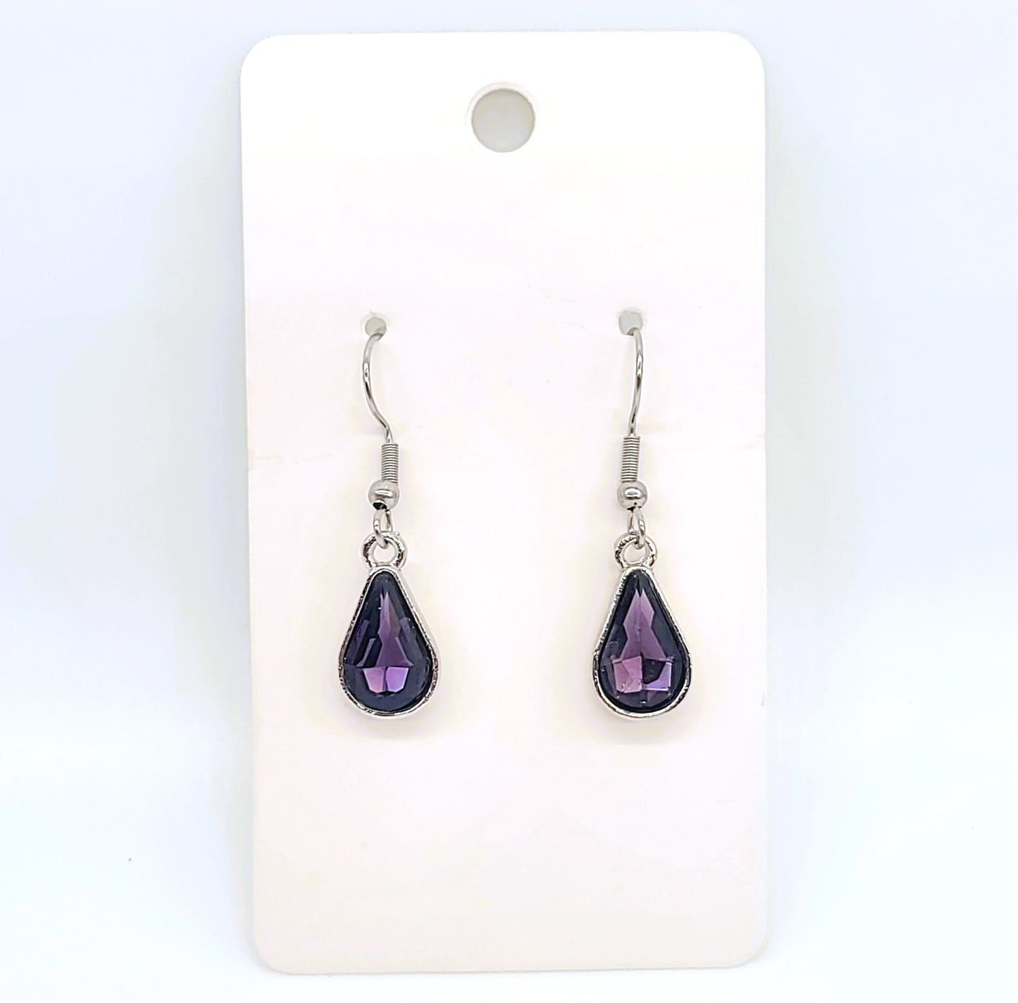 Gemstone Teardrop Dangle Earrings