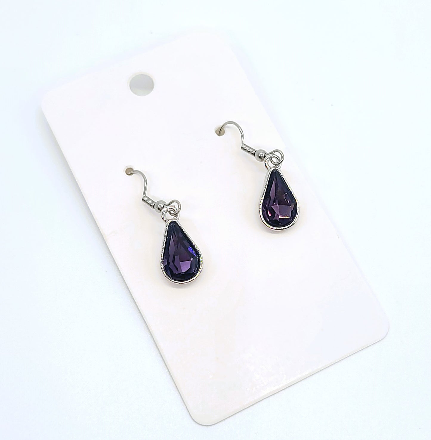 Gemstone Teardrop Dangle Earrings