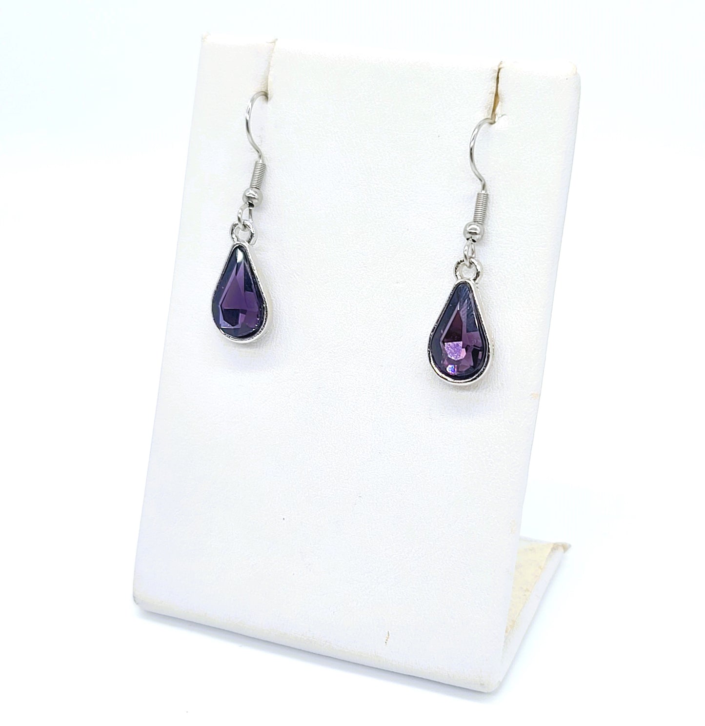 Gemstone Teardrop Dangle Earrings