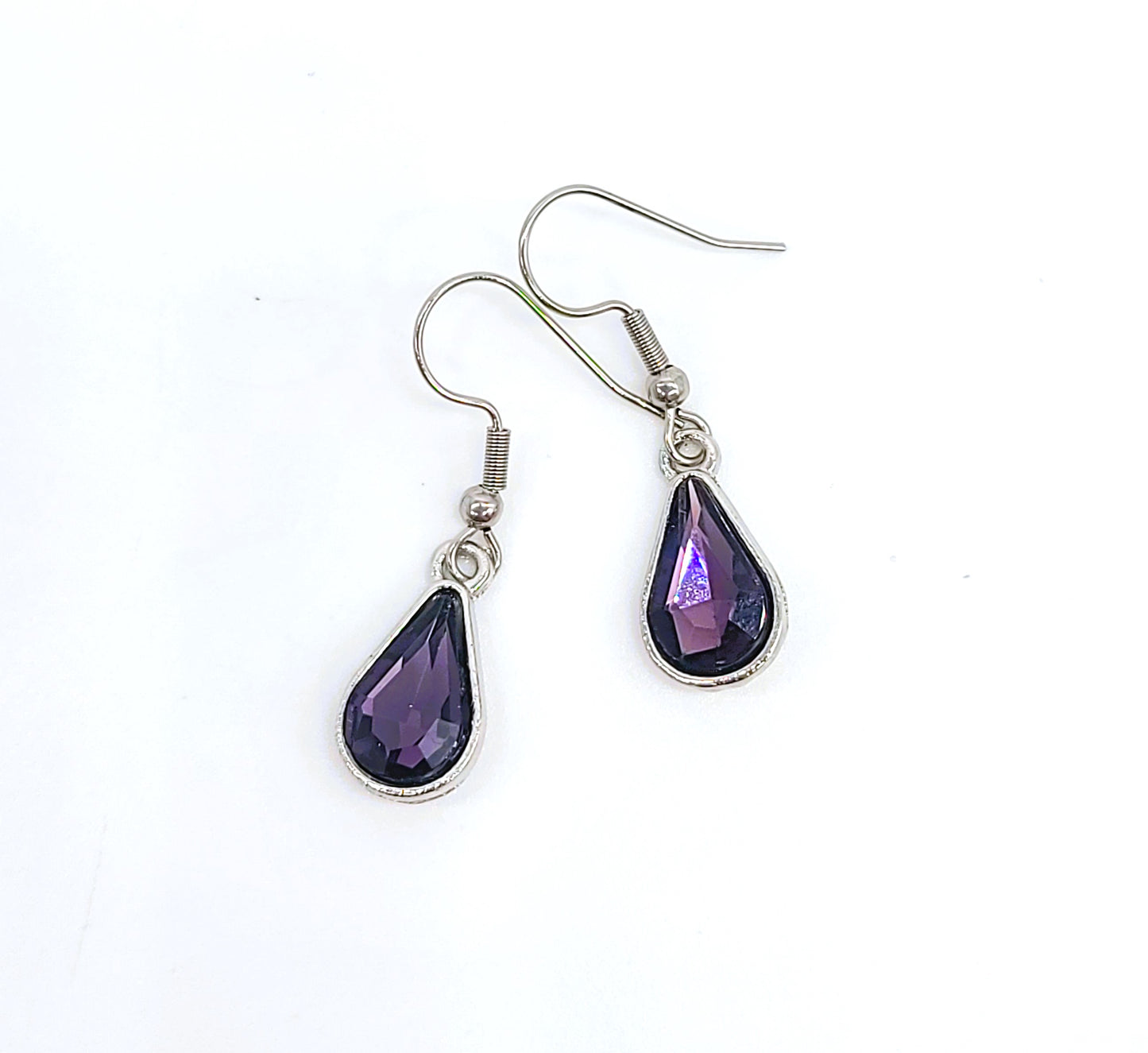 Gemstone Teardrop Dangle Earrings