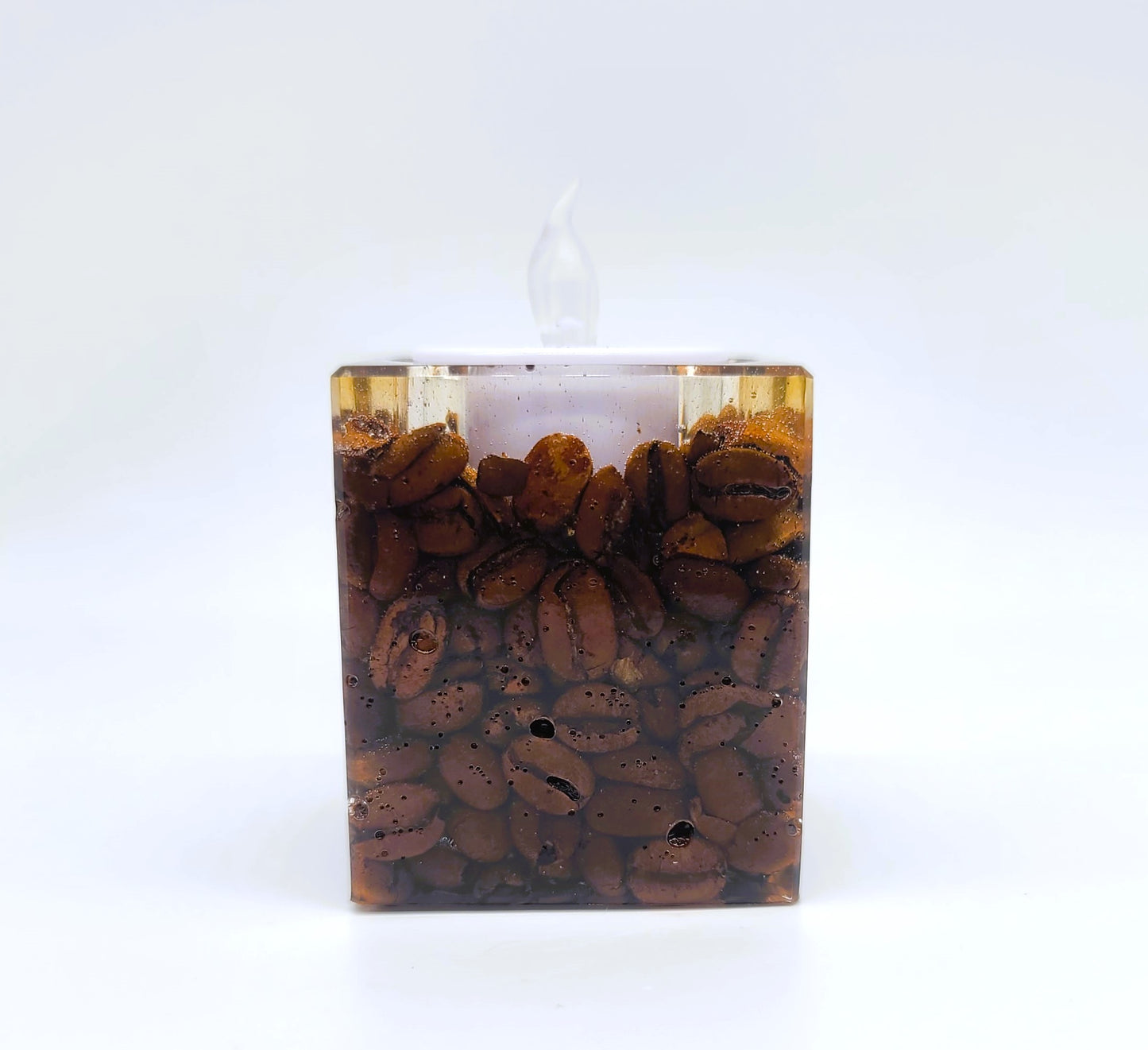 Medium Square Coffee Bean Candle Holder