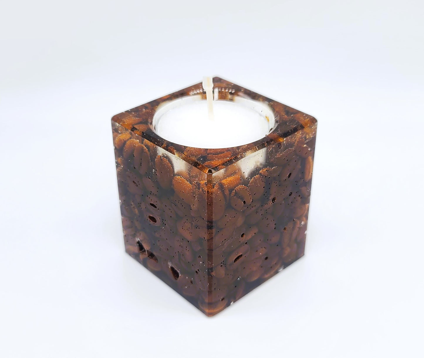 Medium Square Coffee Bean Candle Holder