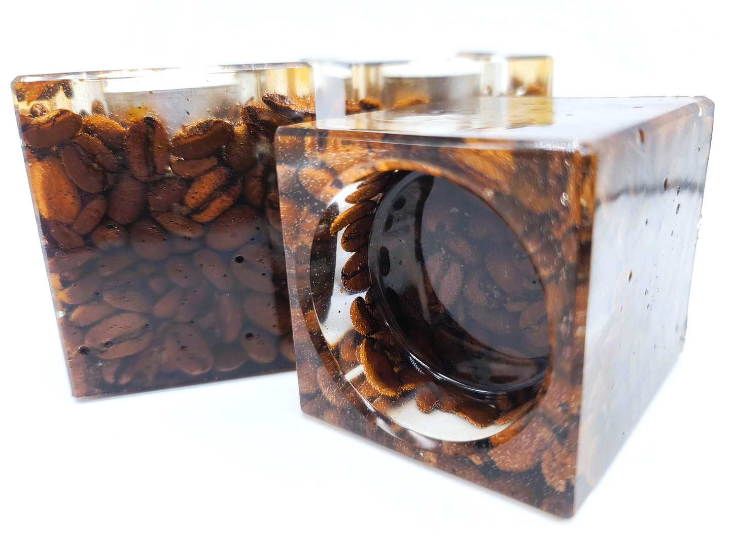 Medium Square Coffee Bean Candle Holder