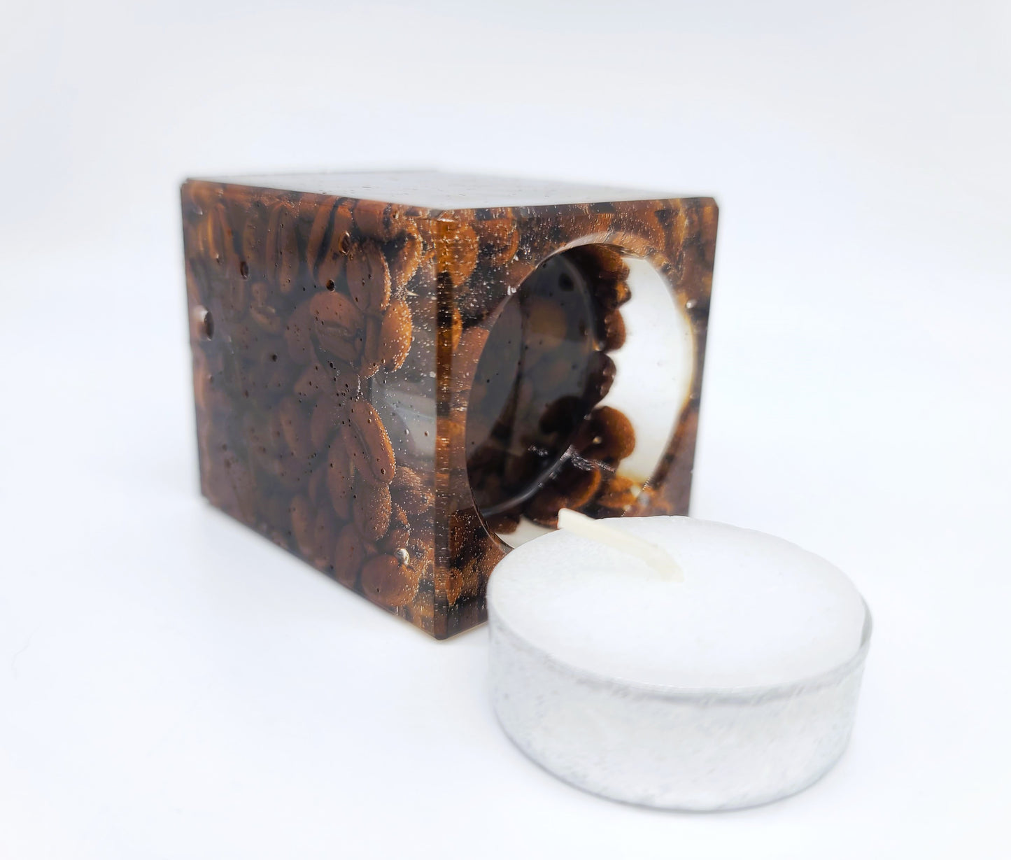 Medium Square Coffee Bean Candle Holder