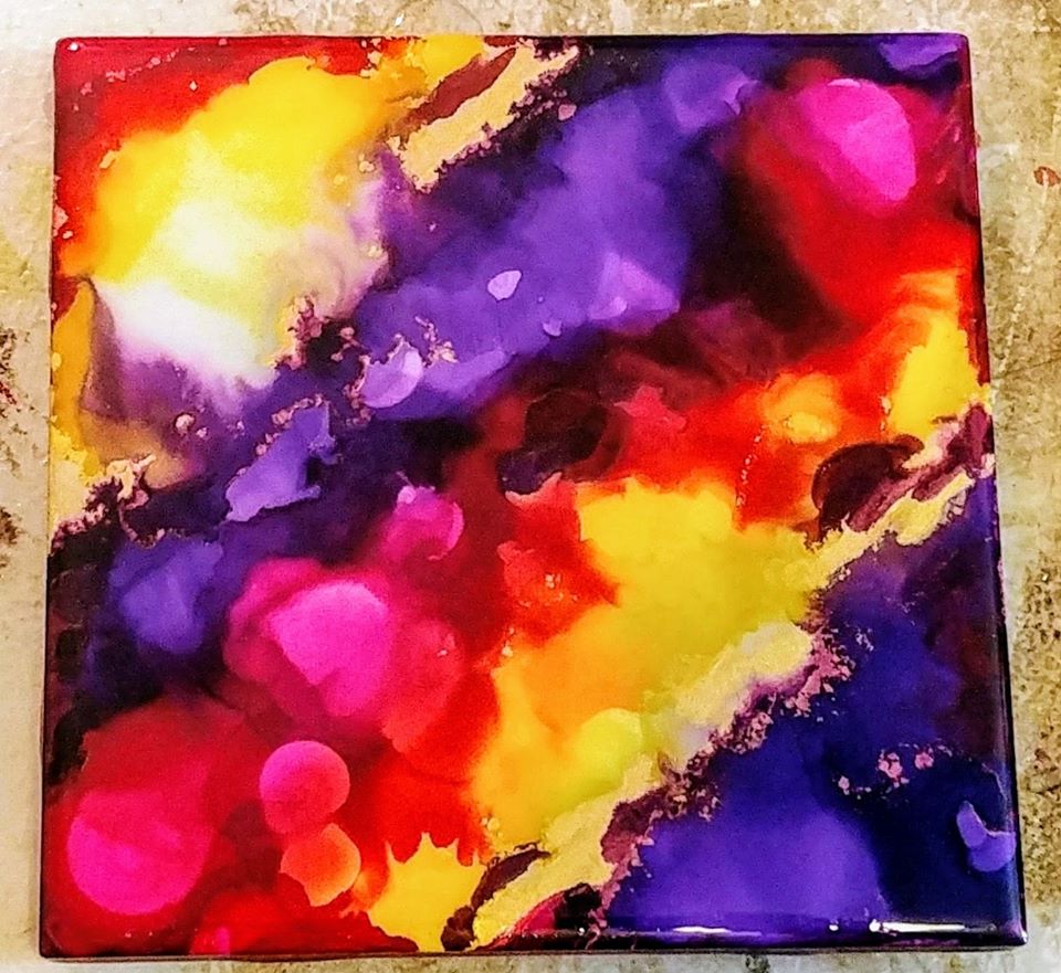 Book a Private Group Class! Make Your Own Tile & Alcohol Ink Coasters (4)