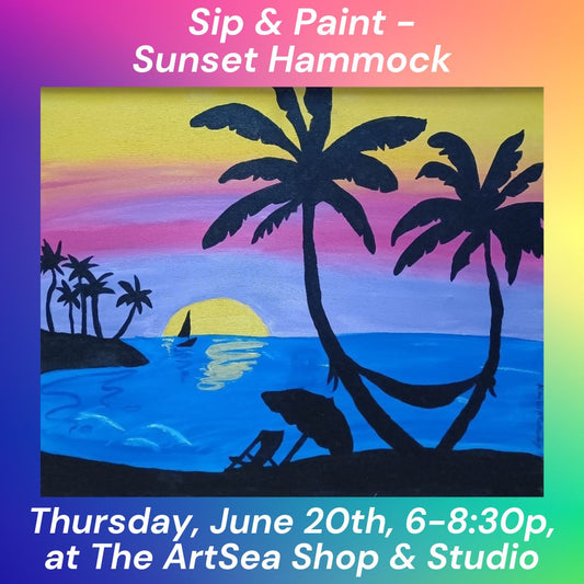 Sip & Paint - Sunset Hammock - Thursday, June 20th, 6-8:30p