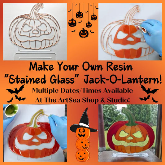 Make Your Own Resin "Stained Glass" Jack-O-Lantern