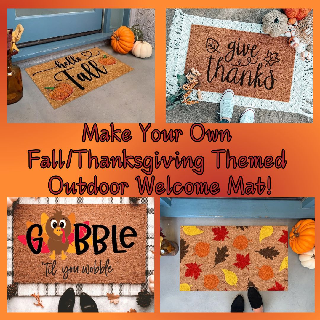 Make Your Own Fall/Thanksgiving Themed Outdoor Welcome Mat!