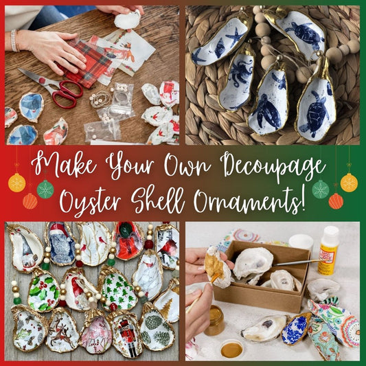 Make Your Own Decoupage Oyster Shell Ornaments!