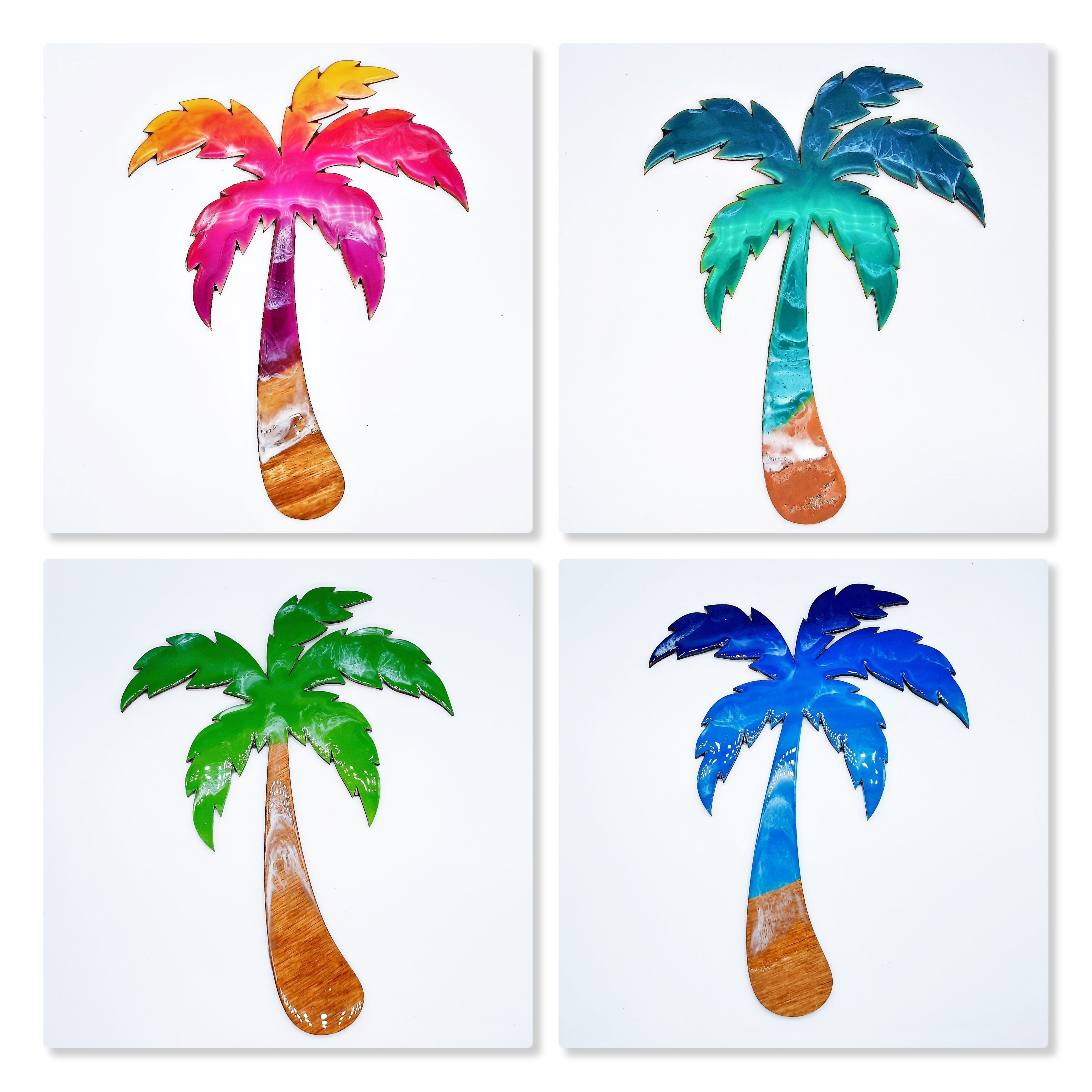 Resin & Wood Seascape Palm Tree – The ArtSea Shop & Studio