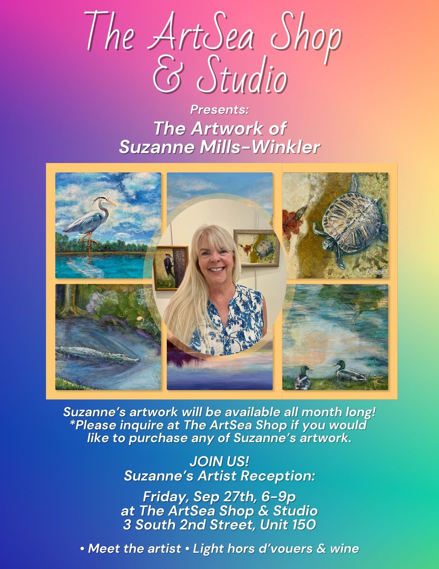 Meet the Artist - Suzanne Mills-Winkler - September Fourth Friday Gallery Artist