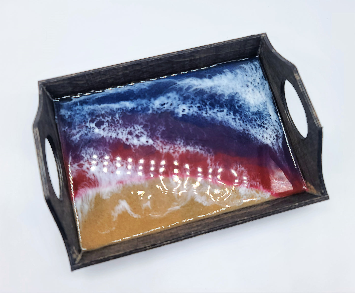 Resin Seascape Small Wooden Tray