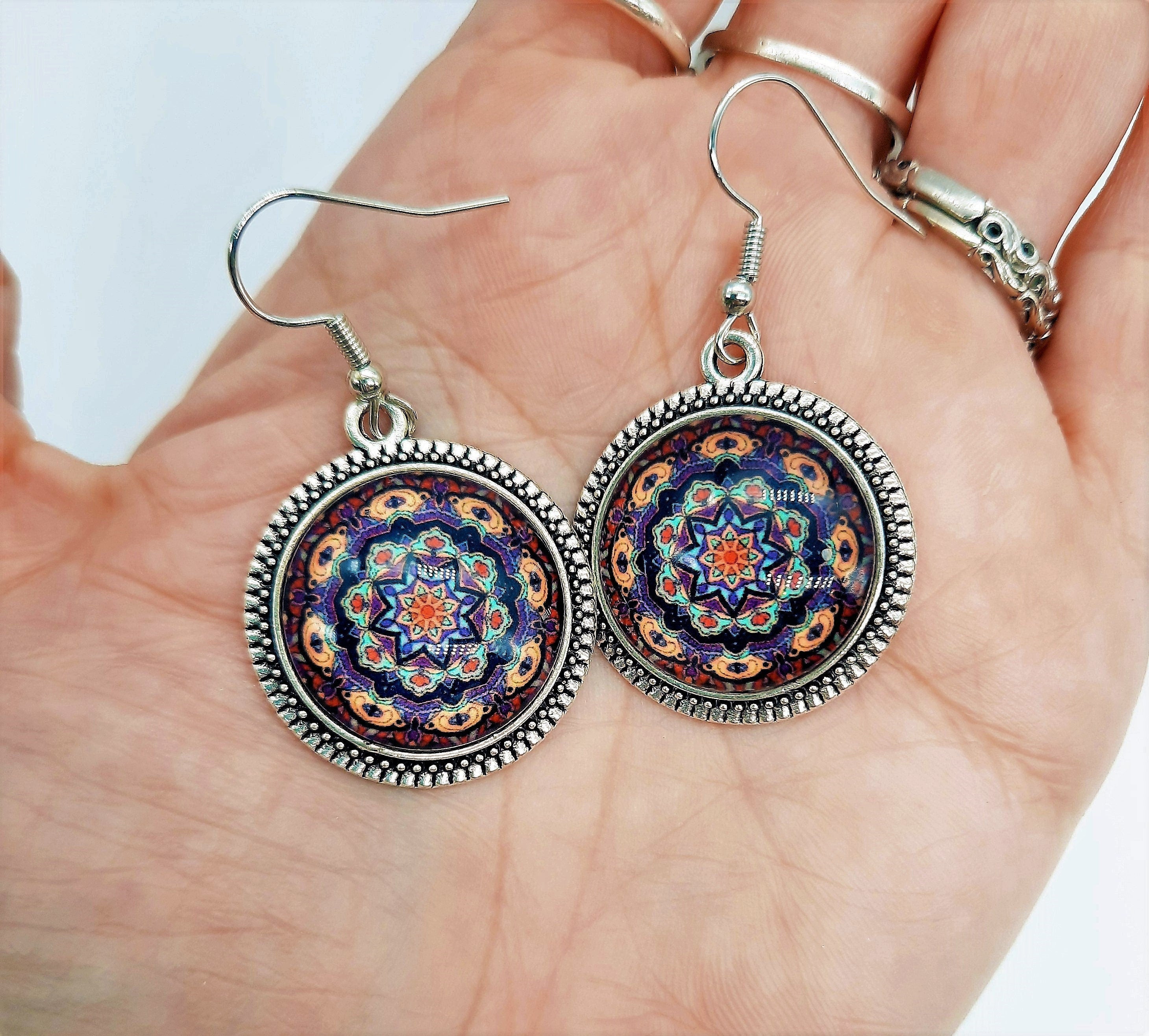 Rush Vintage Ethnic Women's Round Silver Color Earrings Indian Tibetan  Jewelry Tribe Bohemia Boho Bell Tassel S402 - Walmart.com