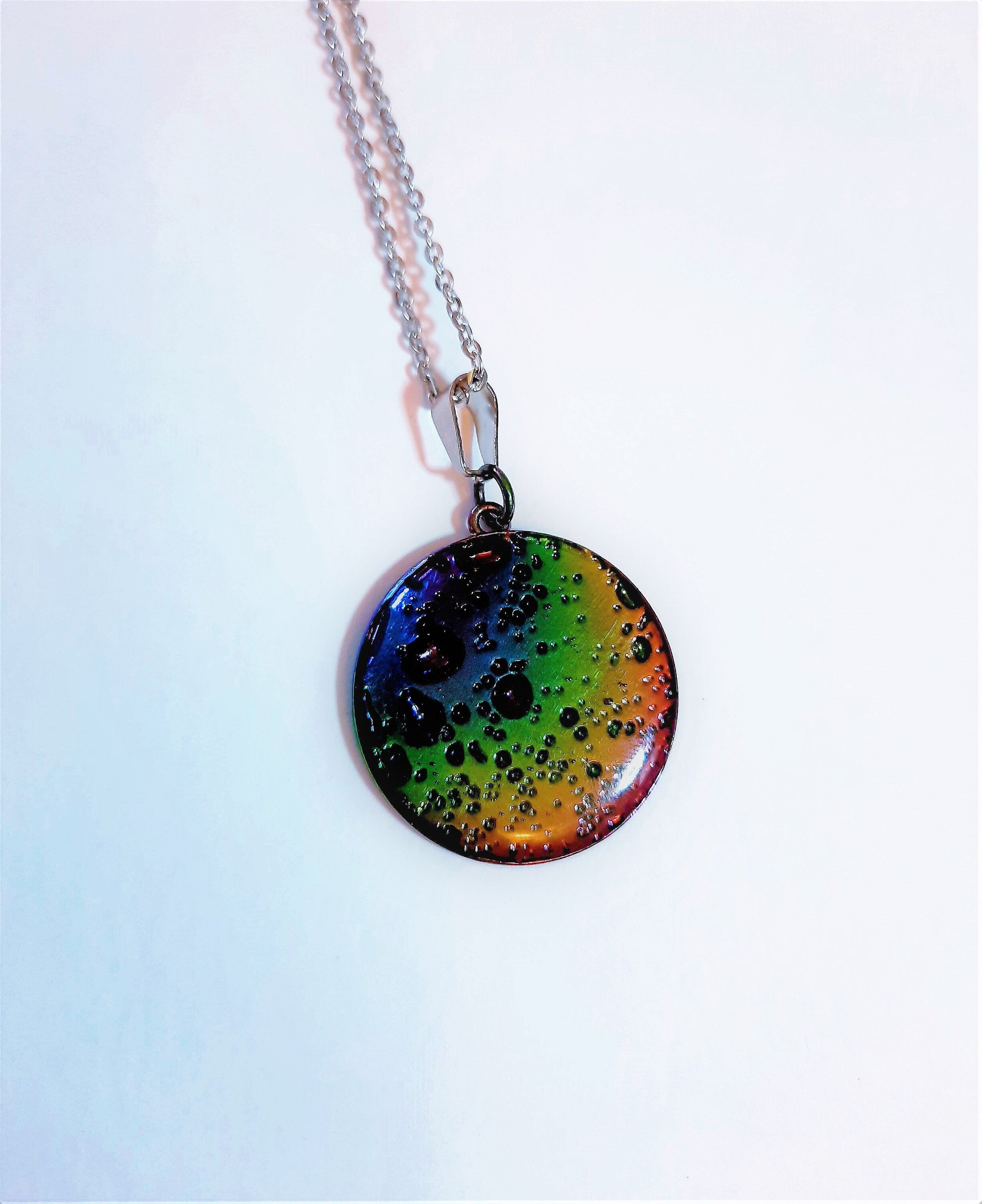 Holographic on sale necklace pendant