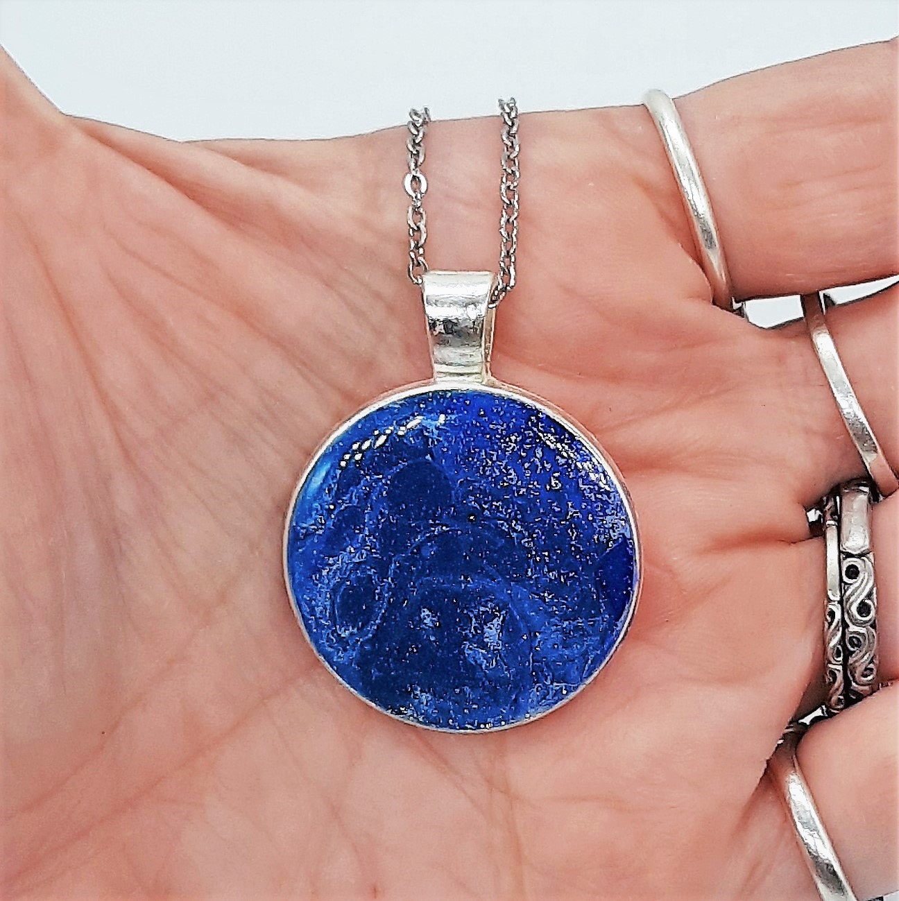 Galaxy deals resin necklace