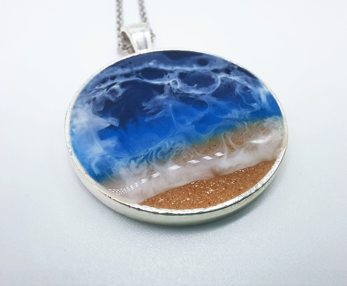 Large Circle Resin Seascape Necklace – The ArtSea Shop & Studio