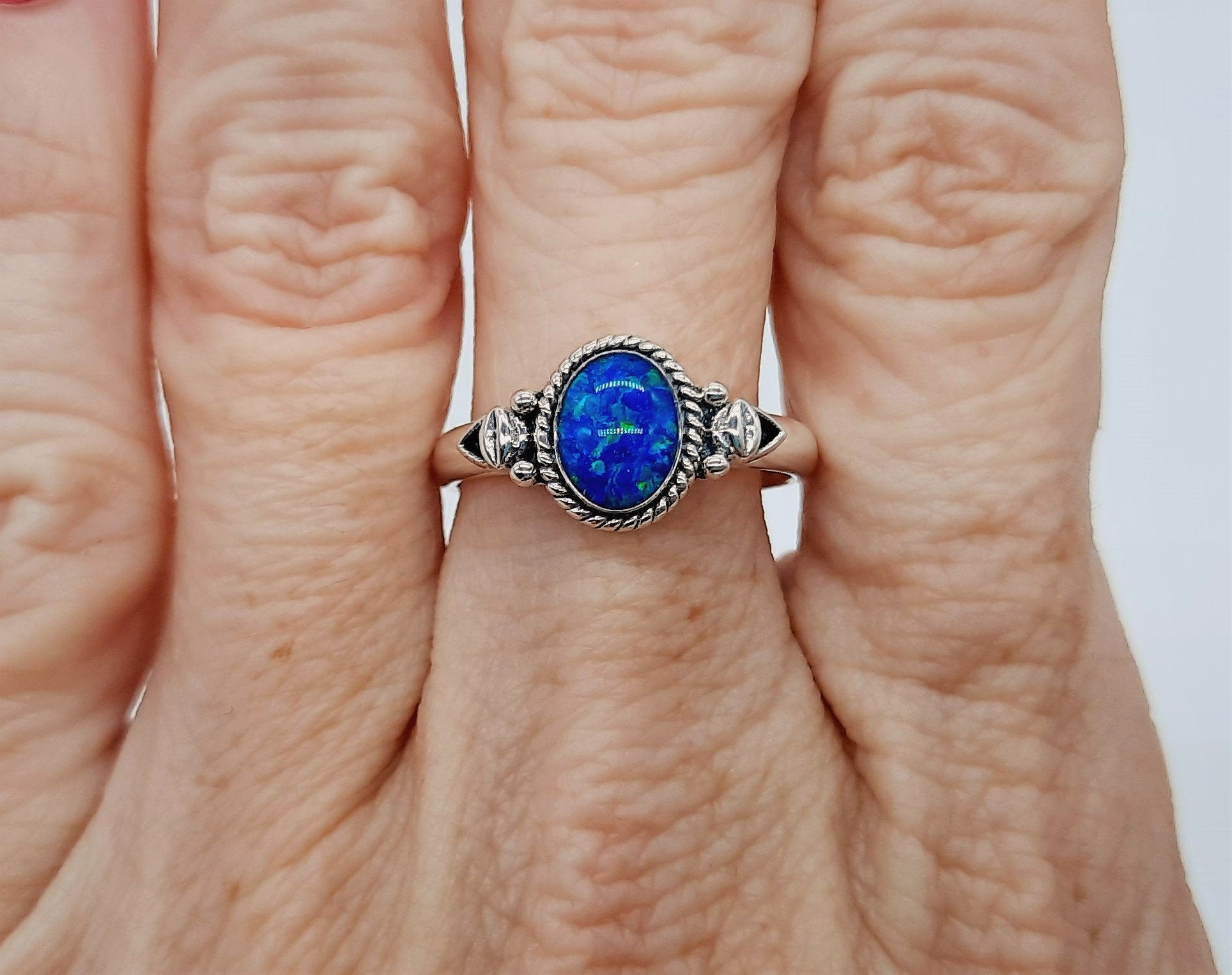 US Navy Dark Blue Center Stone Stainless Steel Ring | Wholesale Jewelry  Website